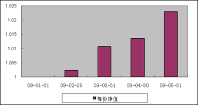 中信理財之債券增值1號(理財編號：P08D40101)2009年5月投資公告