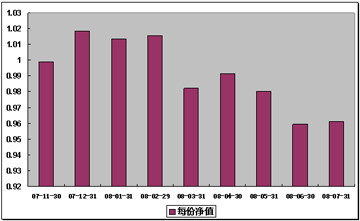 中信理財之基金計劃7號(理財編號：P07B80101)2008年7月收益公告