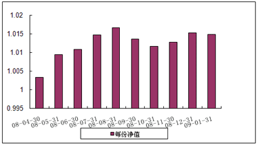 中信理財之雙盈計劃10號（理財編號：P08100101）2009年1月投資公告