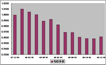 中信理財之定額投資計劃1號(理財編號：T10001)2008年12月凈值公告