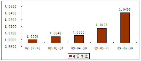 中信理財之債券雙盈計劃1號（理財編碼：P09020101）2009年6月投資公告